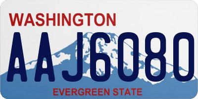 WA license plate AAJ6080