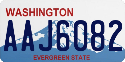 WA license plate AAJ6082