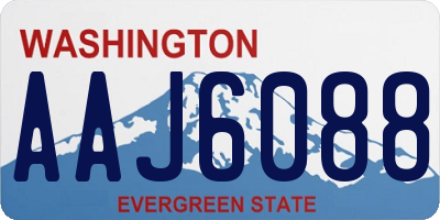 WA license plate AAJ6088