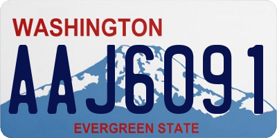 WA license plate AAJ6091