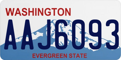 WA license plate AAJ6093