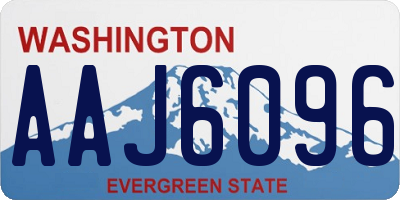 WA license plate AAJ6096