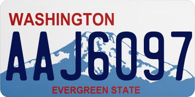 WA license plate AAJ6097