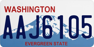 WA license plate AAJ6105