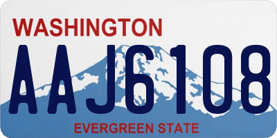 WA license plate AAJ6108