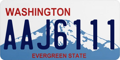 WA license plate AAJ6111