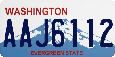 WA license plate AAJ6112