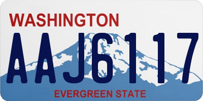 WA license plate AAJ6117