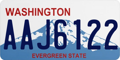WA license plate AAJ6122
