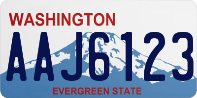 WA license plate AAJ6123