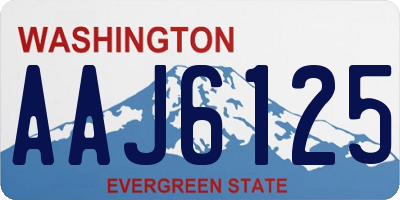 WA license plate AAJ6125