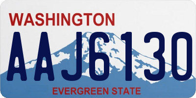 WA license plate AAJ6130