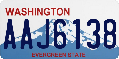 WA license plate AAJ6138