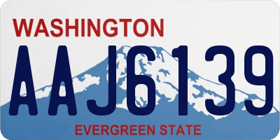 WA license plate AAJ6139