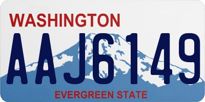 WA license plate AAJ6149