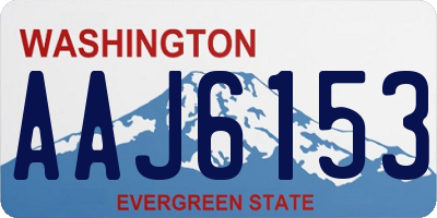 WA license plate AAJ6153