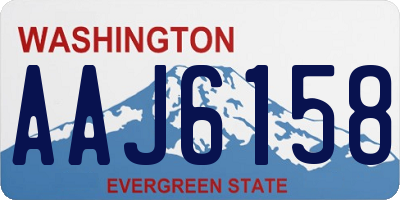 WA license plate AAJ6158