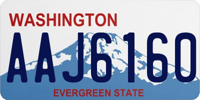 WA license plate AAJ6160