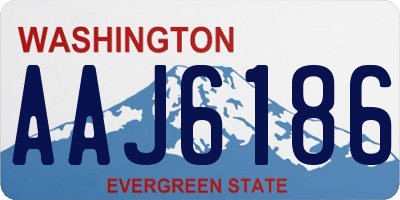 WA license plate AAJ6186