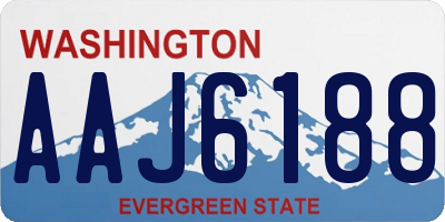 WA license plate AAJ6188