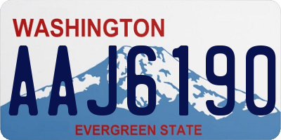 WA license plate AAJ6190