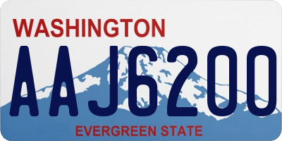 WA license plate AAJ6200