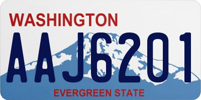 WA license plate AAJ6201