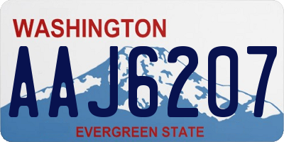 WA license plate AAJ6207