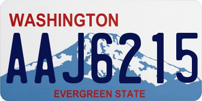 WA license plate AAJ6215