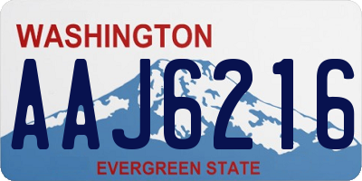 WA license plate AAJ6216