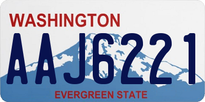 WA license plate AAJ6221
