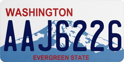 WA license plate AAJ6226