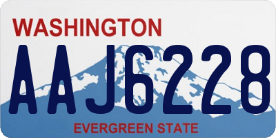 WA license plate AAJ6228