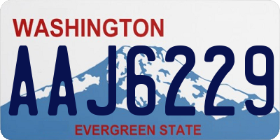 WA license plate AAJ6229