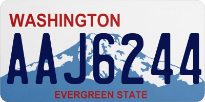 WA license plate AAJ6244
