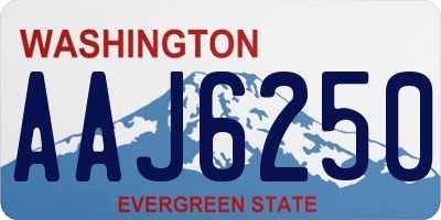 WA license plate AAJ6250