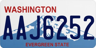WA license plate AAJ6252