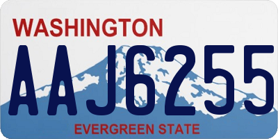 WA license plate AAJ6255