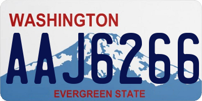 WA license plate AAJ6266