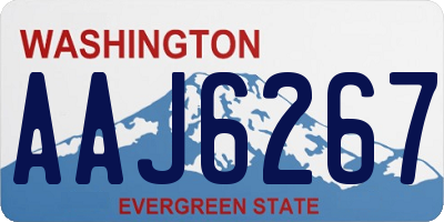 WA license plate AAJ6267