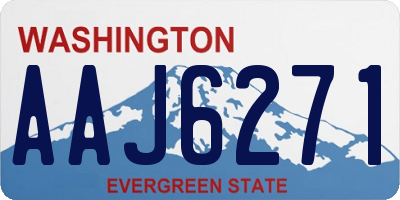 WA license plate AAJ6271
