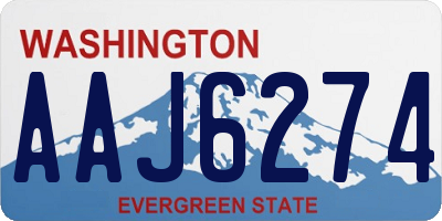 WA license plate AAJ6274