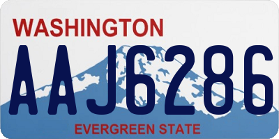 WA license plate AAJ6286