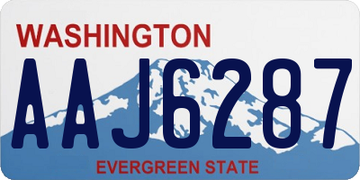 WA license plate AAJ6287