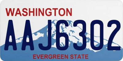 WA license plate AAJ6302