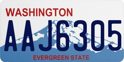 WA license plate AAJ6305