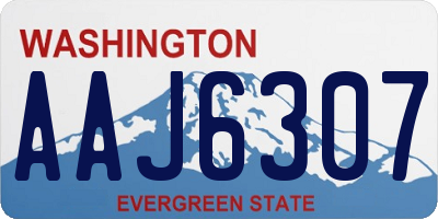 WA license plate AAJ6307