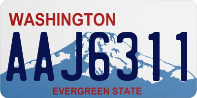 WA license plate AAJ6311
