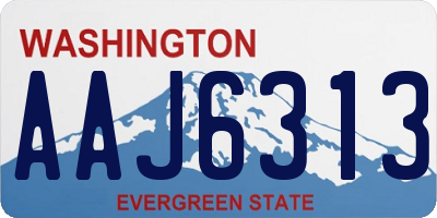 WA license plate AAJ6313