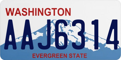 WA license plate AAJ6314